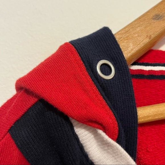 Tommy Hilfiger V Neck Crop Hoodie Sweater - Picture 8 of 10
